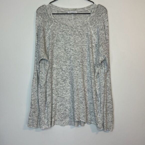 Michael Stars Treasure Brushed Jersey Notched Neck Long Sleeve 1X - Picture 1 of 6